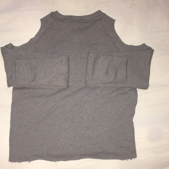 PINK CUT OUT COLD SHOULDER SWEARSHIRT - Picture 2 of 8